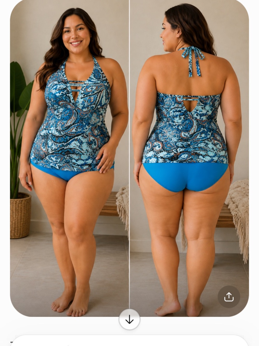 Lane Bryant Cacique Swim Tankini